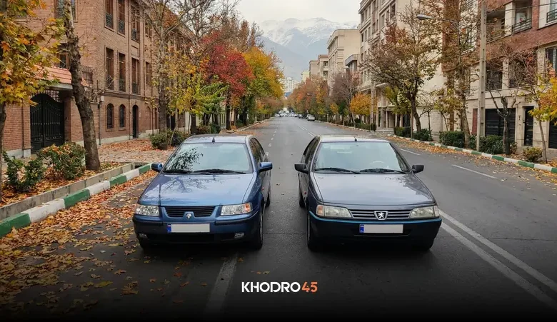 مقایسه سمند EF7 با پژو ۴۰۵ GLX