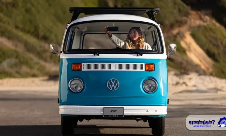 پروژه جالب ژرمن‌ها؛ ون فولکس واگن T2 نجات یافته از حریق کالیفرنیا در معرض دید عموم قرار گرفت