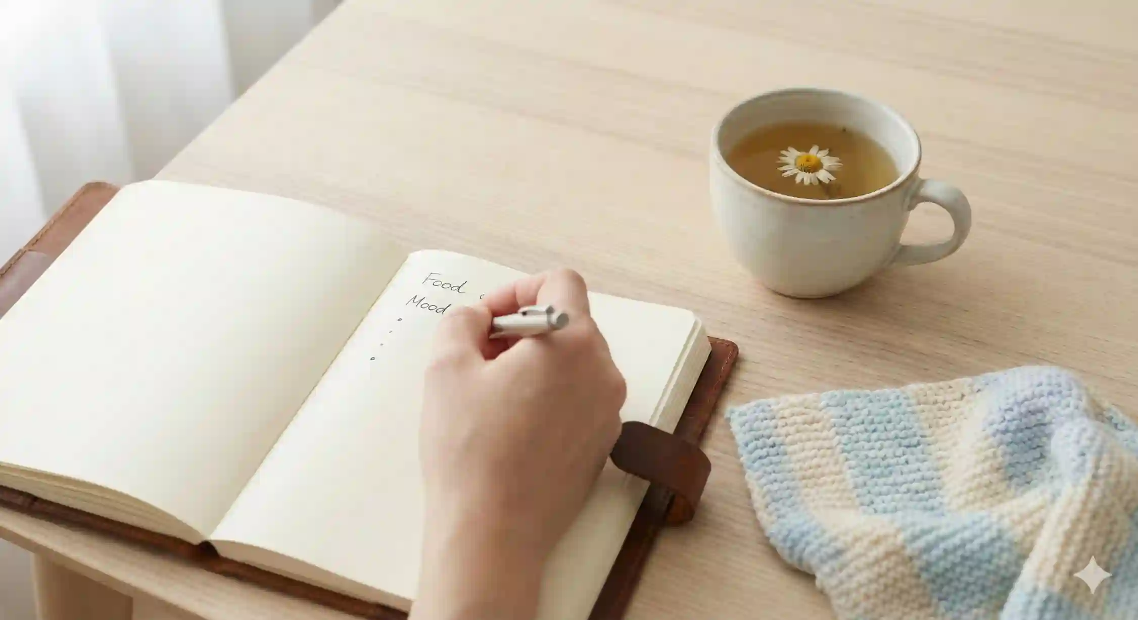 یادداشت برداری از رژیم غذایی برای شناسایی محرکهای حمله پانیک.