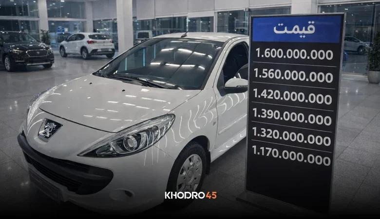 افزایش قیمت شدید 207 در انواع مدل‌ها – ۱۶ دی